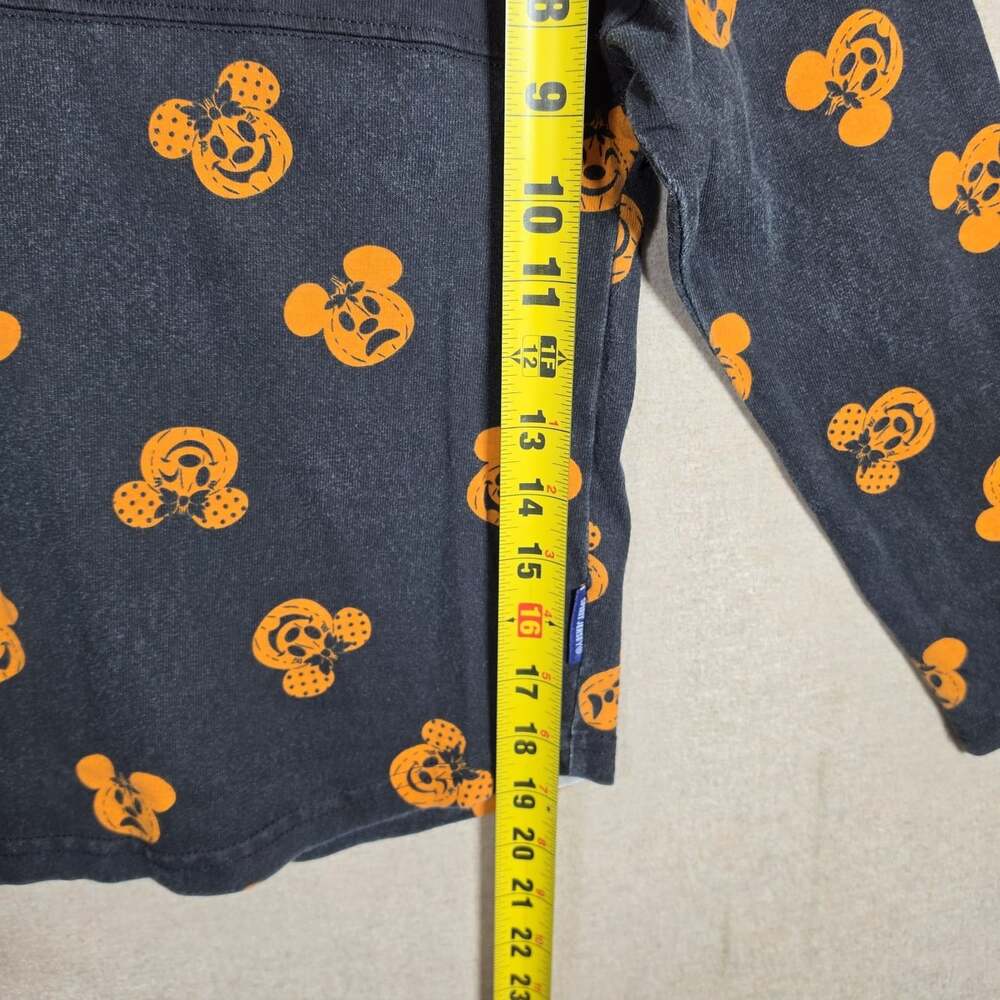 Disney Glow in the dark Halloween Mickey Pumpkins Spirit Jersey Black girls L - Picture 6 of 13